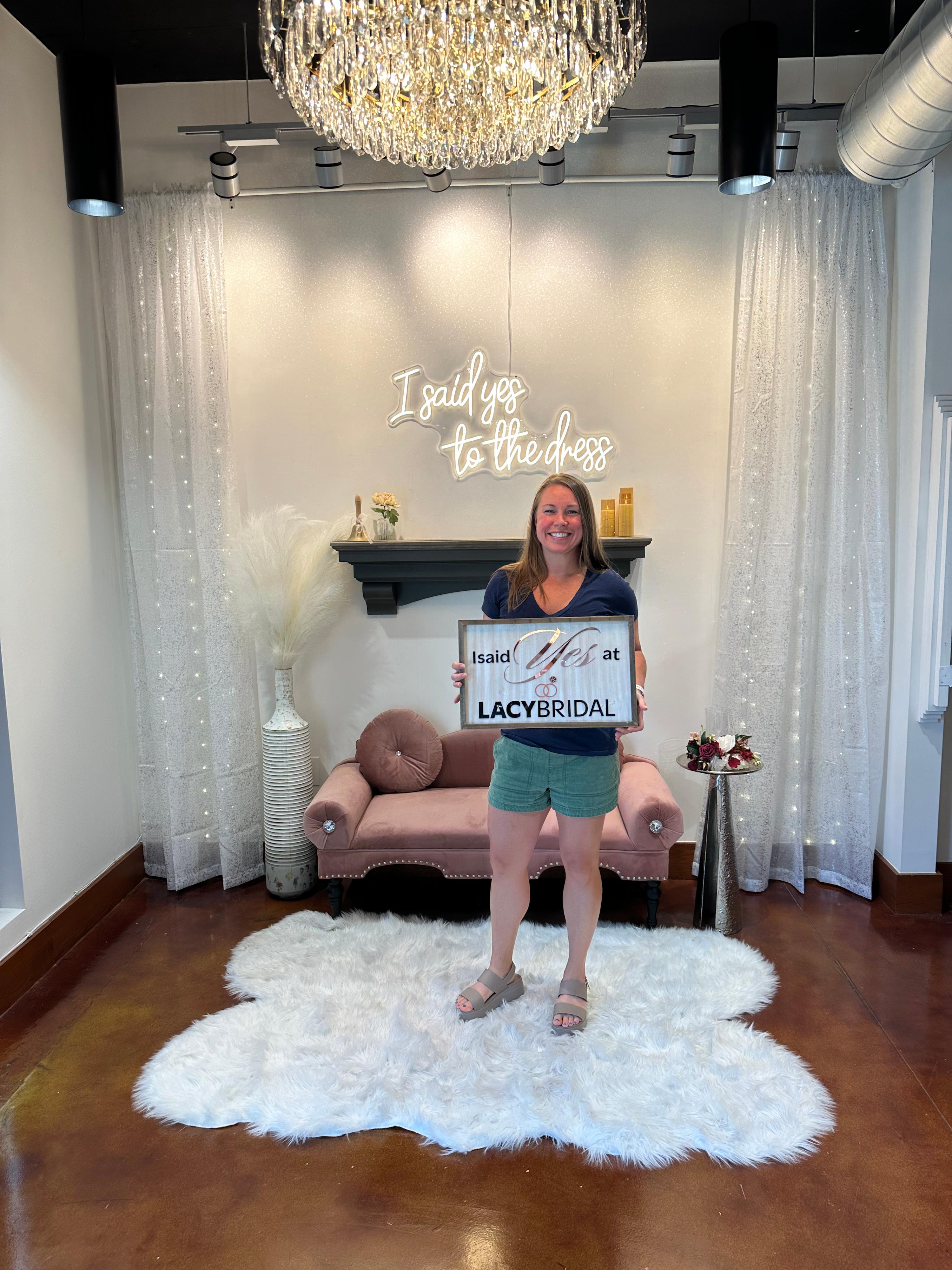 Tiffany Marshall - Booked her appointment one day before and walked out with her dress the day after