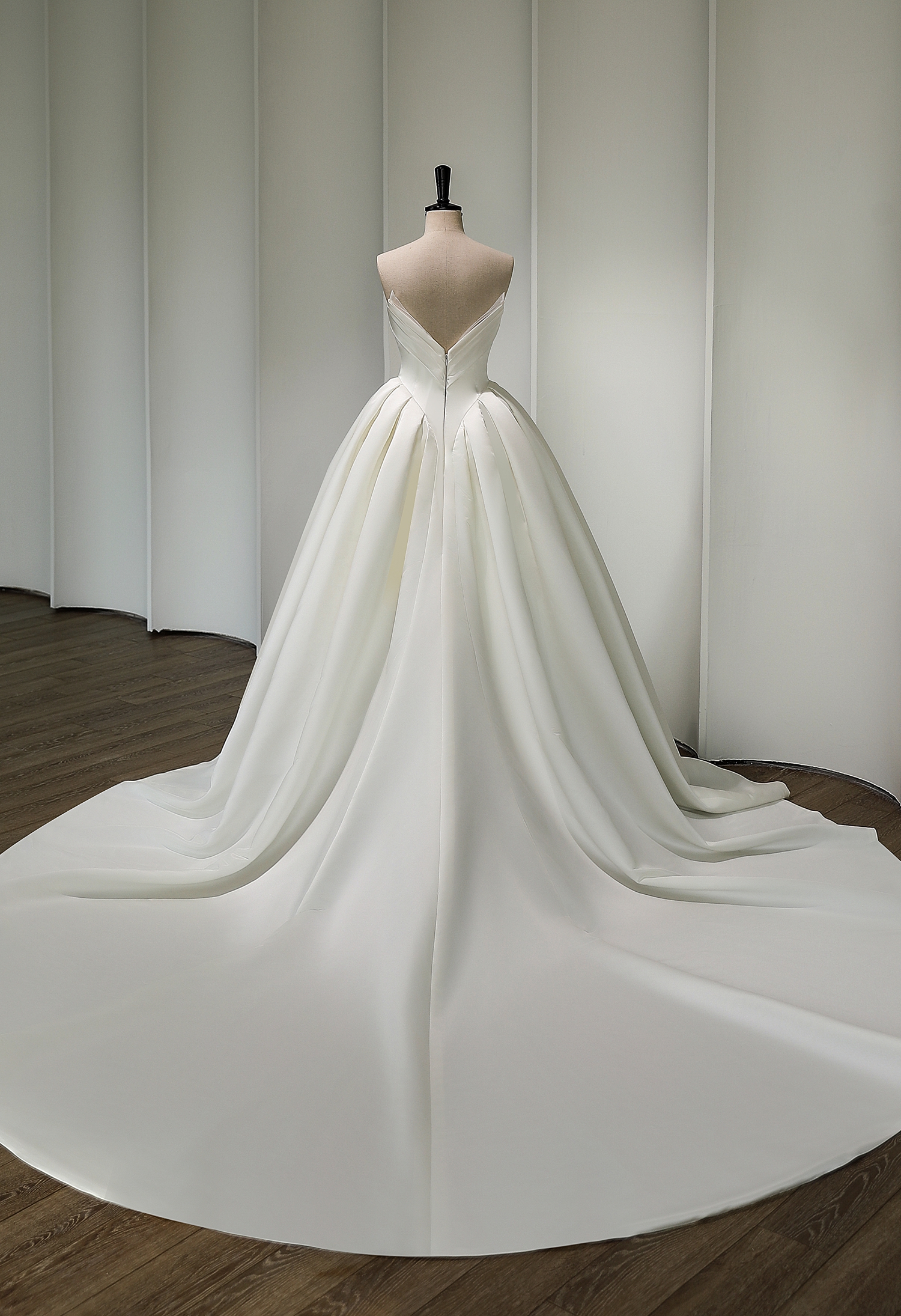 Satin Basque Waist Ballgown - wedding dress at Lacy Bridal San Antonio