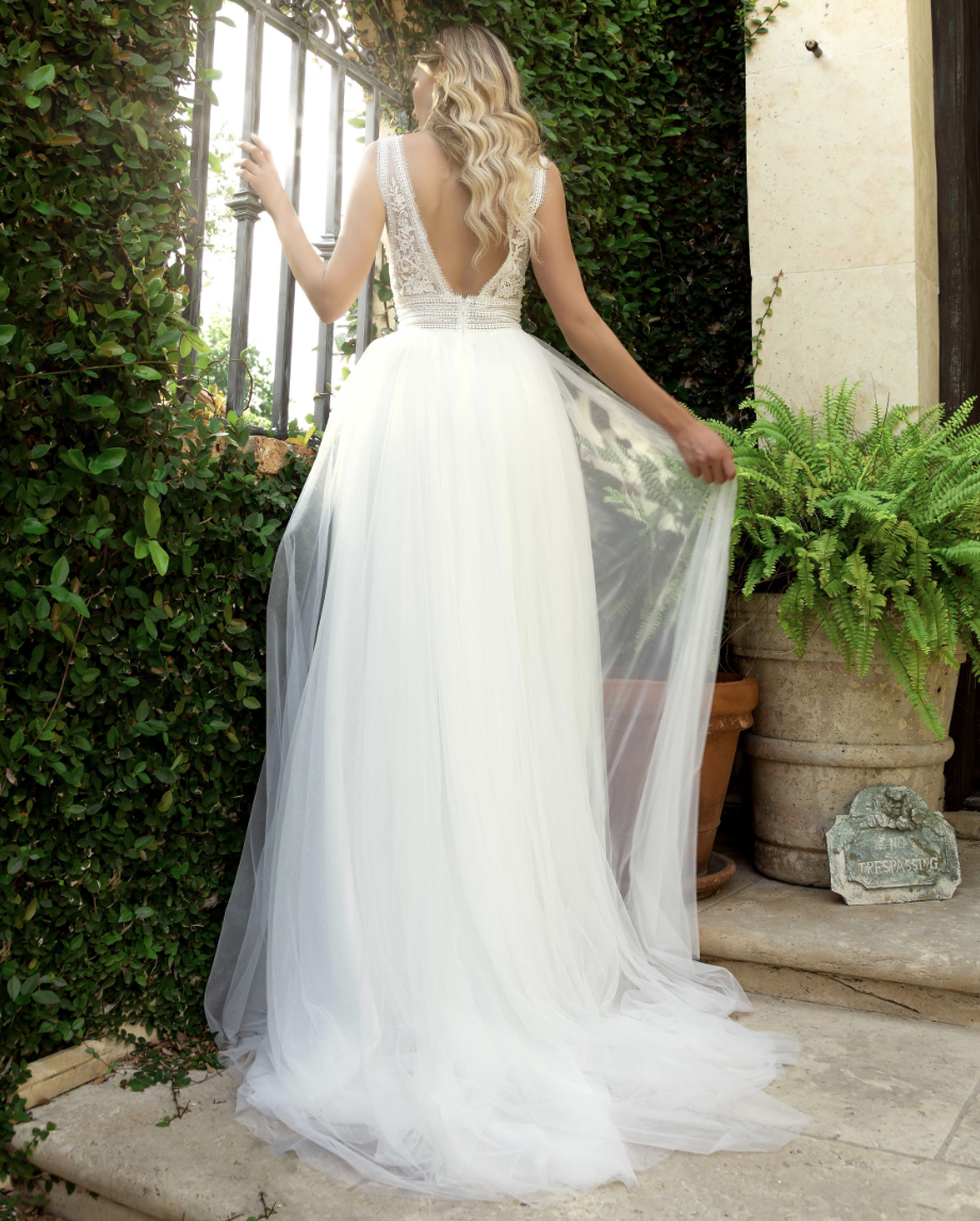 Romantic Lace & Tulle A-Line Wedding Dress | Effortless Elegance by Lacy Bridal - wedding dress at Lacy Bridal San Antonio