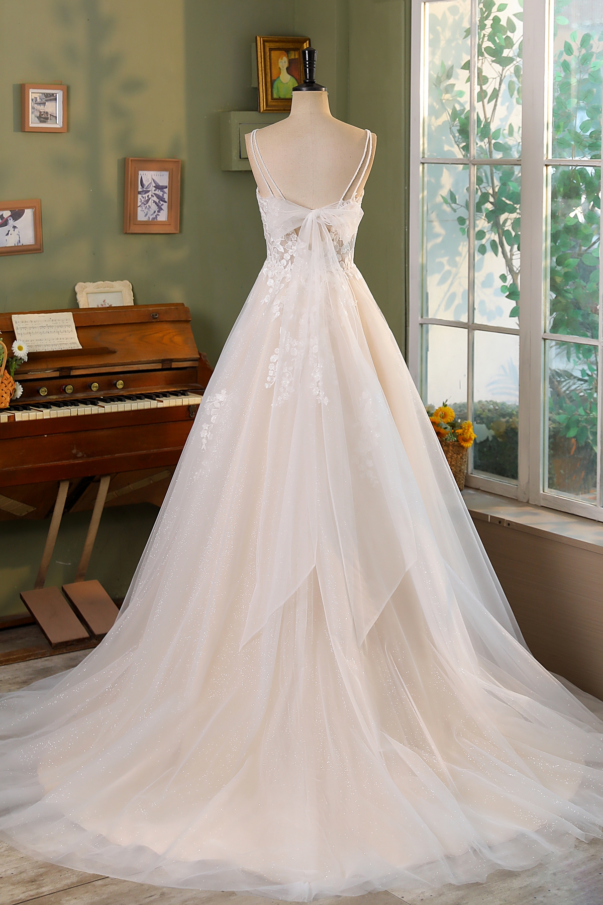 Sparkle Tulle A-Line Wedding Dress | Romantic Fairytale by Lacy Bridal - wedding dress at Lacy Bridal San Antonio